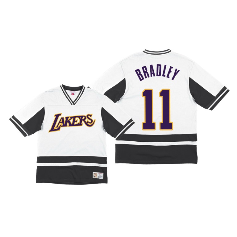 Men's Los Angeles Lakers Avery Bradley #11 NBA Final Seconds Hardwood Classics White Basketball T-Shirt IFS6283FI